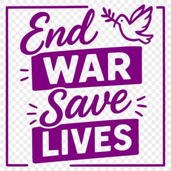 Collection of anti war quotes in a vector format.
