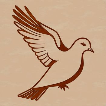 A simple illustration of a dove in vector format, ideal for digital designs and printing.
