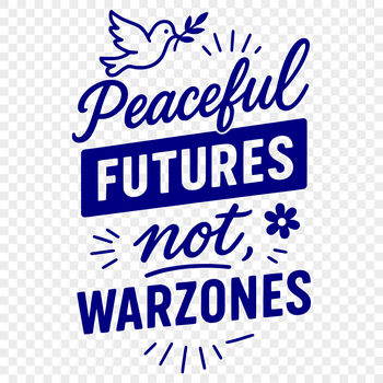 Anti-war quotes in a simple vector font for personal and commercial use.