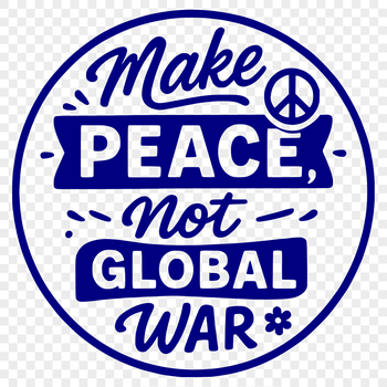 Anti War Quote Illustration in Vector Format