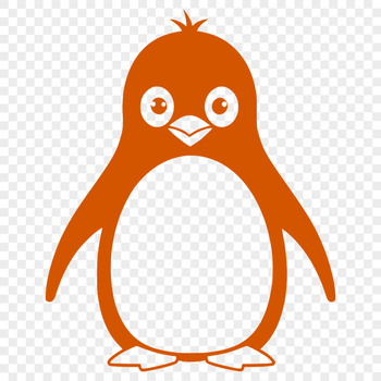 A digital representation of a penguin in SVG graphics format.