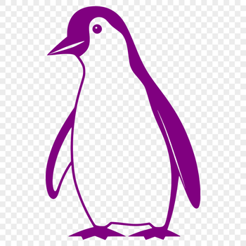 Simple illustration of a penguin in vector format, suitable for digital design projects.