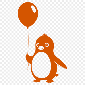 A simple line drawing of a penguin in vector format.
