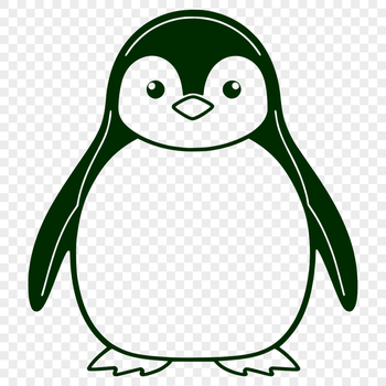 A digital illustration of a penguin in vector format, suitable for various design applications.