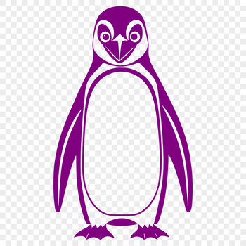 A digital image of a penguin created using scalable graphics technology.