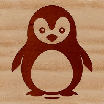 A simple line drawing of a cute penguin, suitable for use in various digital formats.