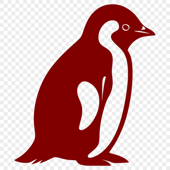 A detailed illustration of a full-body penguin, suitable for vector art designs.
