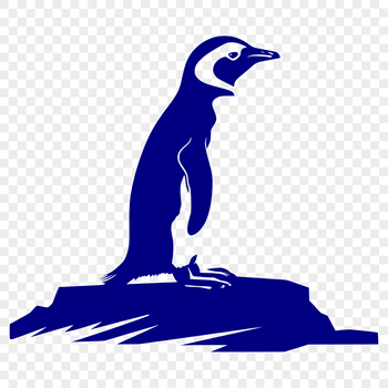 A simple illustration of a penguin in full body pose.