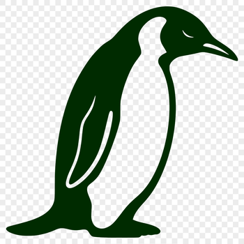 A high-resolution SVG illustration of a penguin in full body view, suitable for digital designs.