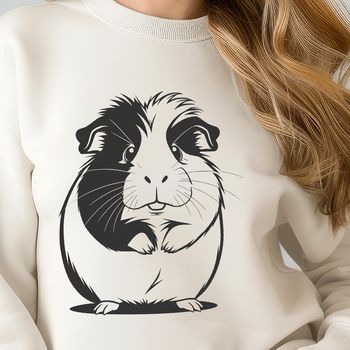 A vector illustration of a cute guinea pig in a cartoon style.