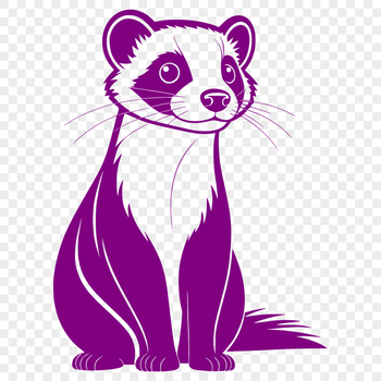 A ferret standing on its hind legs, vector illustration suitable for commercial or personal use.