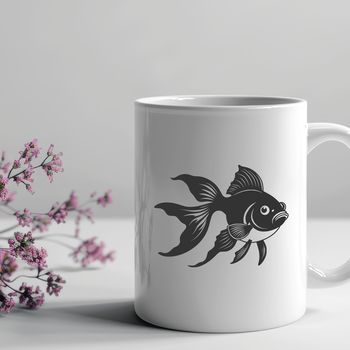 An illustration of a goldfish in vector format.