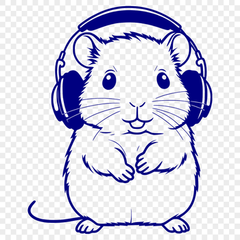 Vector illustration of a hamster, suitable for cut-out designs.