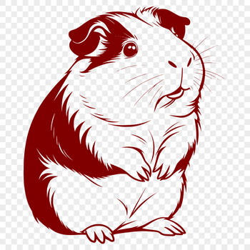 Illustrative representation of a Guinea Pig, a popular household pet, rendered as vector art.