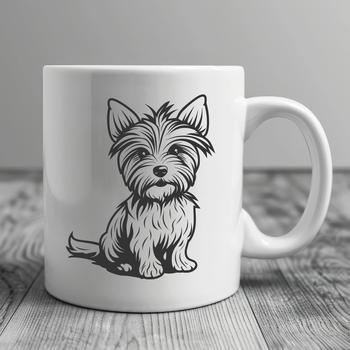 Free Sitting Yorkshire Terrier - DXF