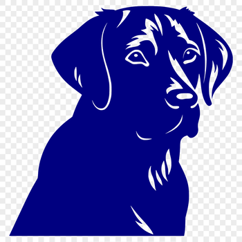 Vector illustration of a Labrador Retriever's head, ideal for digital crafting and design projects.