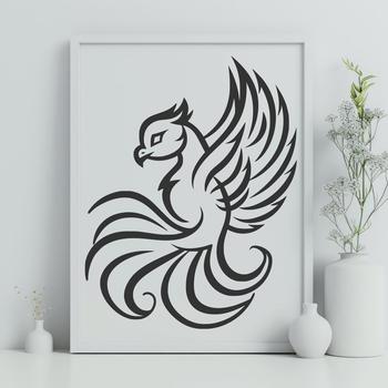 A detailed illustration of the mythical creature Phoenix in full body pose.