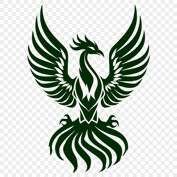 A mythical creature with a long tail and outstretched wings, depicted in full body form.