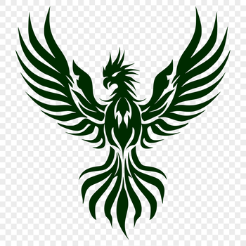 A mythical creature with bird-like features and flames rising from its body.