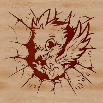 Mythical Phoenix bird in vector design format.