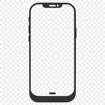 A digital rendering of a smartphone in vector format.
