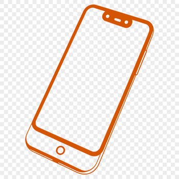 A digital representation of a modern smartphone with various screen elements.