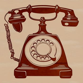 A high-quality SVG illustration of a classic telephone.