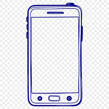 A modern mobile phone with a sleek design and touchscreen interface.