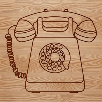 A vector representation of a classic phone, suitable for digital projects.
