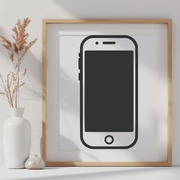 A high-tech mobile phone design created using vector graphics.