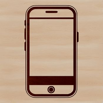 A digital illustration of a smartphone with modern design elements.