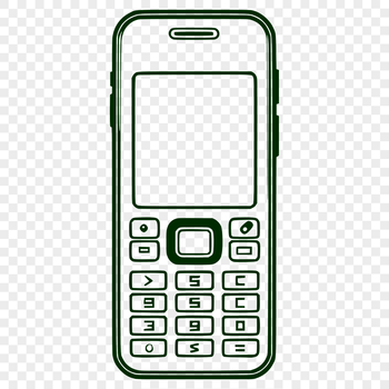High-resolution vector illustration of a modern cell phone for various design purposes.