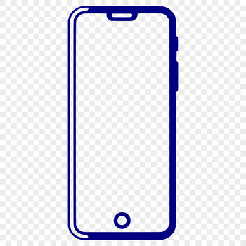 A detailed digital illustration of a mobile phone in vector format.