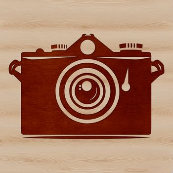 Photography equipment icon made from scalable graphics