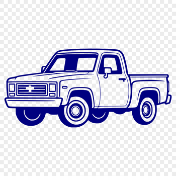 A modern vehicle illustration of a pickup truck in vector format.