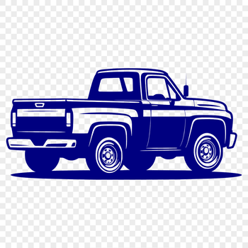 Illustrative vector design of a pickup truck vehicle.