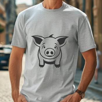 A standing farm animal, illustrated in vector art style.