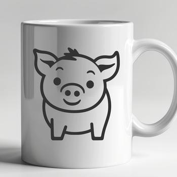 Stunning Standing Piglet Vector Art