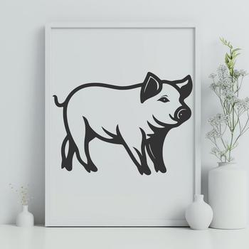 Beautiful Pig - Laser Cutter SVG