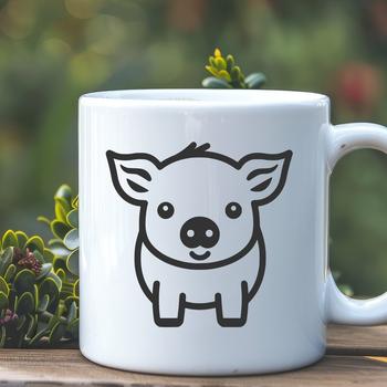 Cute Standing Pig PNG