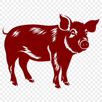 Standing Pig Printable Artwork