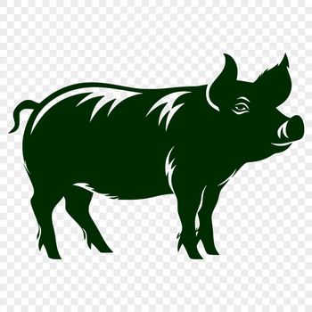 Free Standing Pig PNG