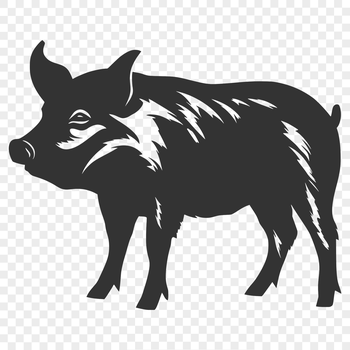 A standing farm animal, depicted in full body form.