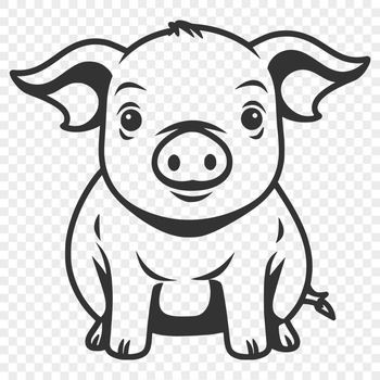 Free Unique Pig Clip Art