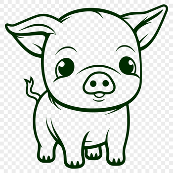 Free Unique Pig Vector Craft File