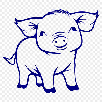 Beautiful Pig PNG