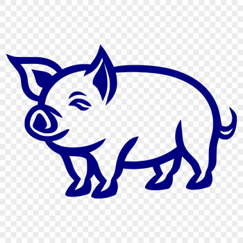 Standing Pig Clip Art