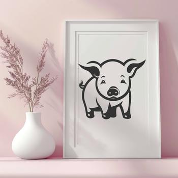 Creative Piglet In SVG & DXF