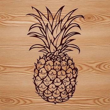 A colorful illustration of a pineapple, suitable for crafting and design projects.