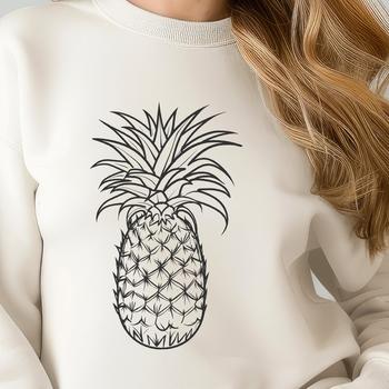 Pineapple fruit in isolation on a white background.